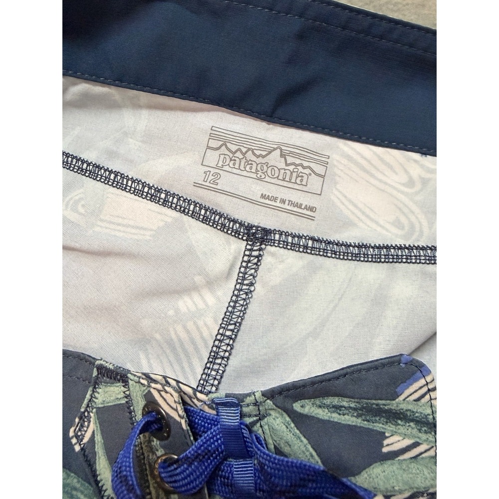 Patagonia Stretch Planing 8" Women's Board Shorts‎ Swim Surf Beach Size 12 Blue - Picture 11 of 12